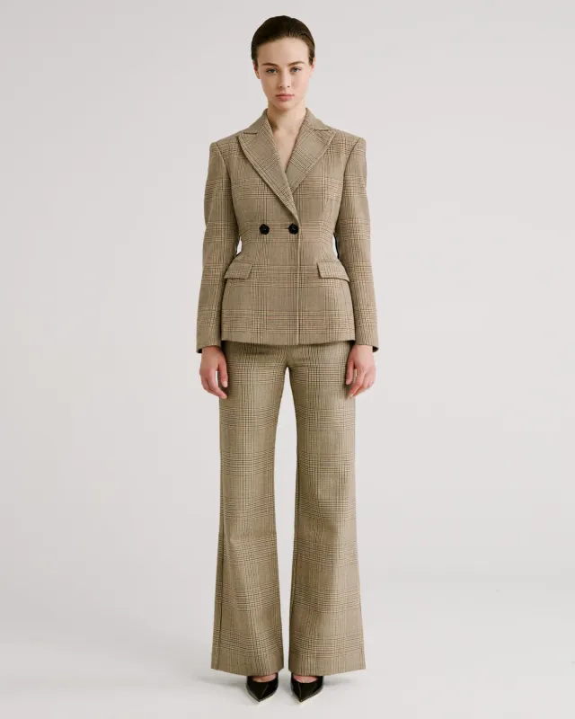 Violante Nessi Burri blazer pied-de-poule lana