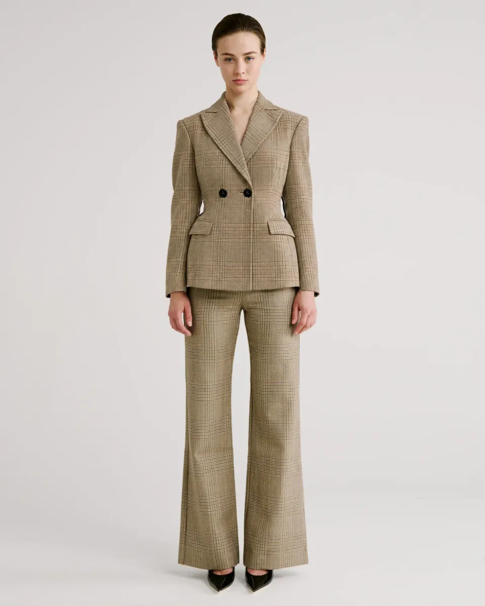 Violante Nessi Burri blazer pied-de-poule lana