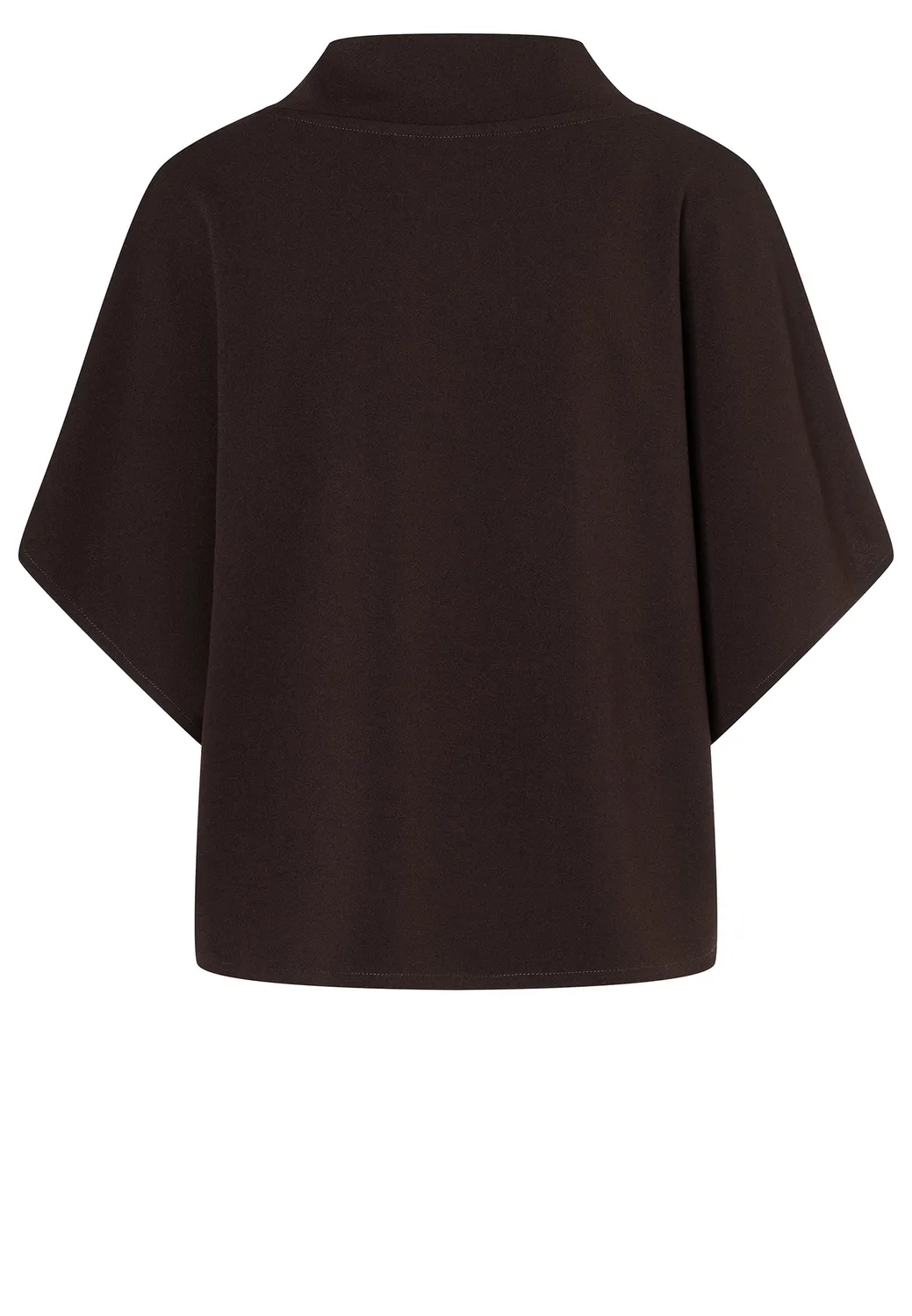 Ana Alcazar Elioreste top mantella marrone collo alto