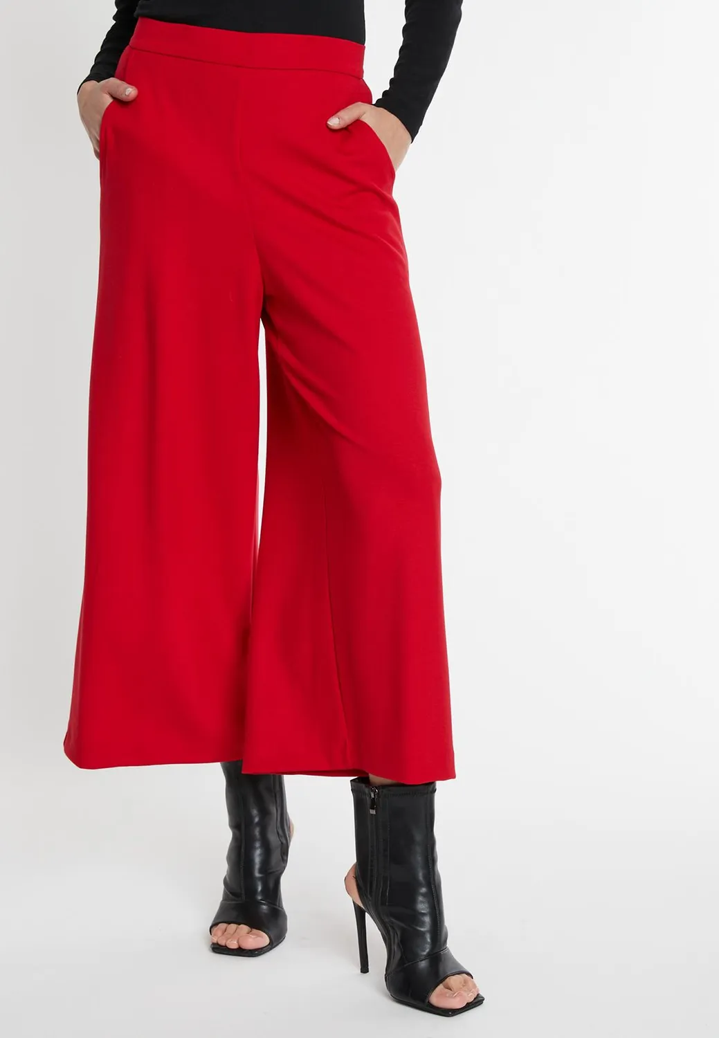 Ana Alcazar Sistya culotte jersey rossa 7/8 con tasche