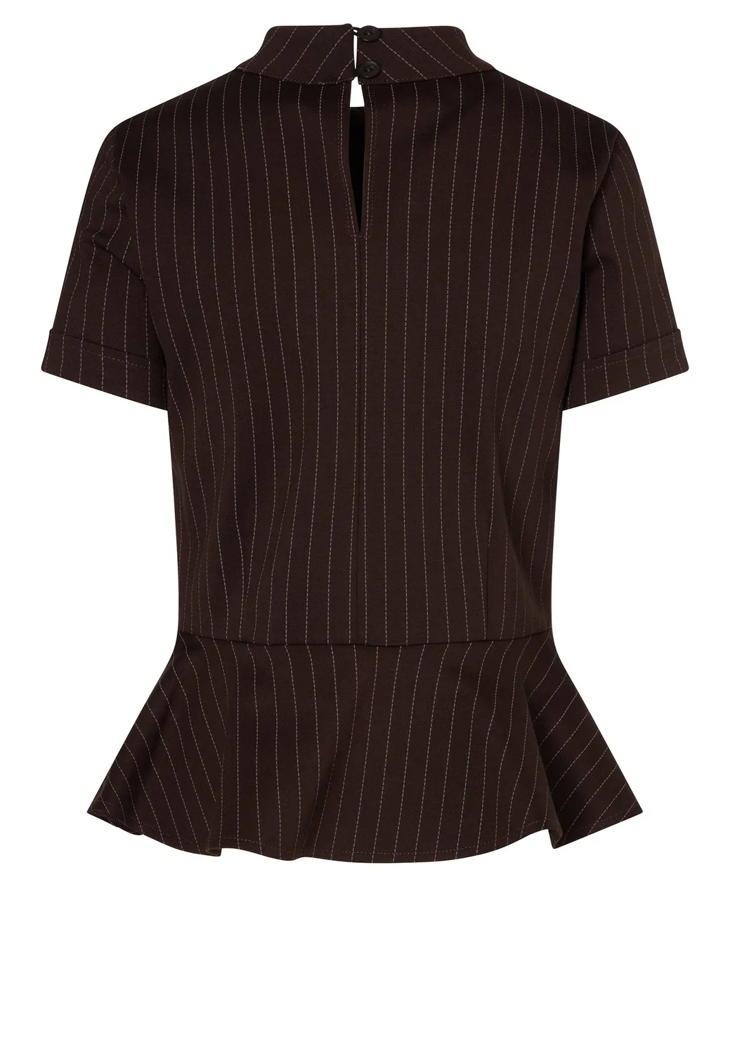 Ana Alcazar Elioranna top peplum gessato