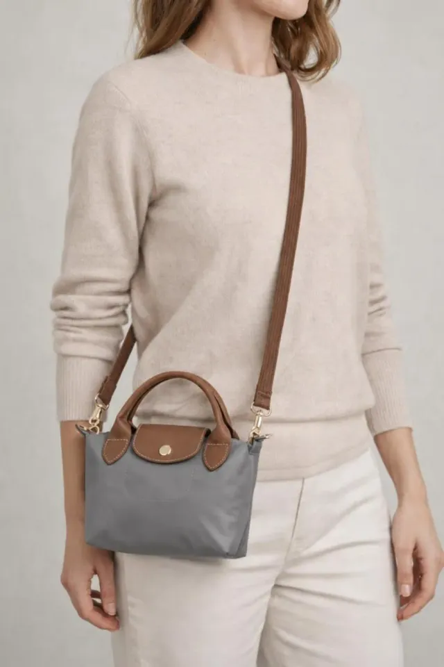 SVNX Mini Pouch borsa tracolla grigia pu