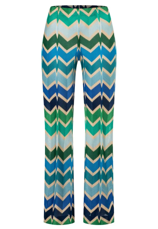 Ana Alcazar Pocara Pantaloni Cropped Maglia Zigzag