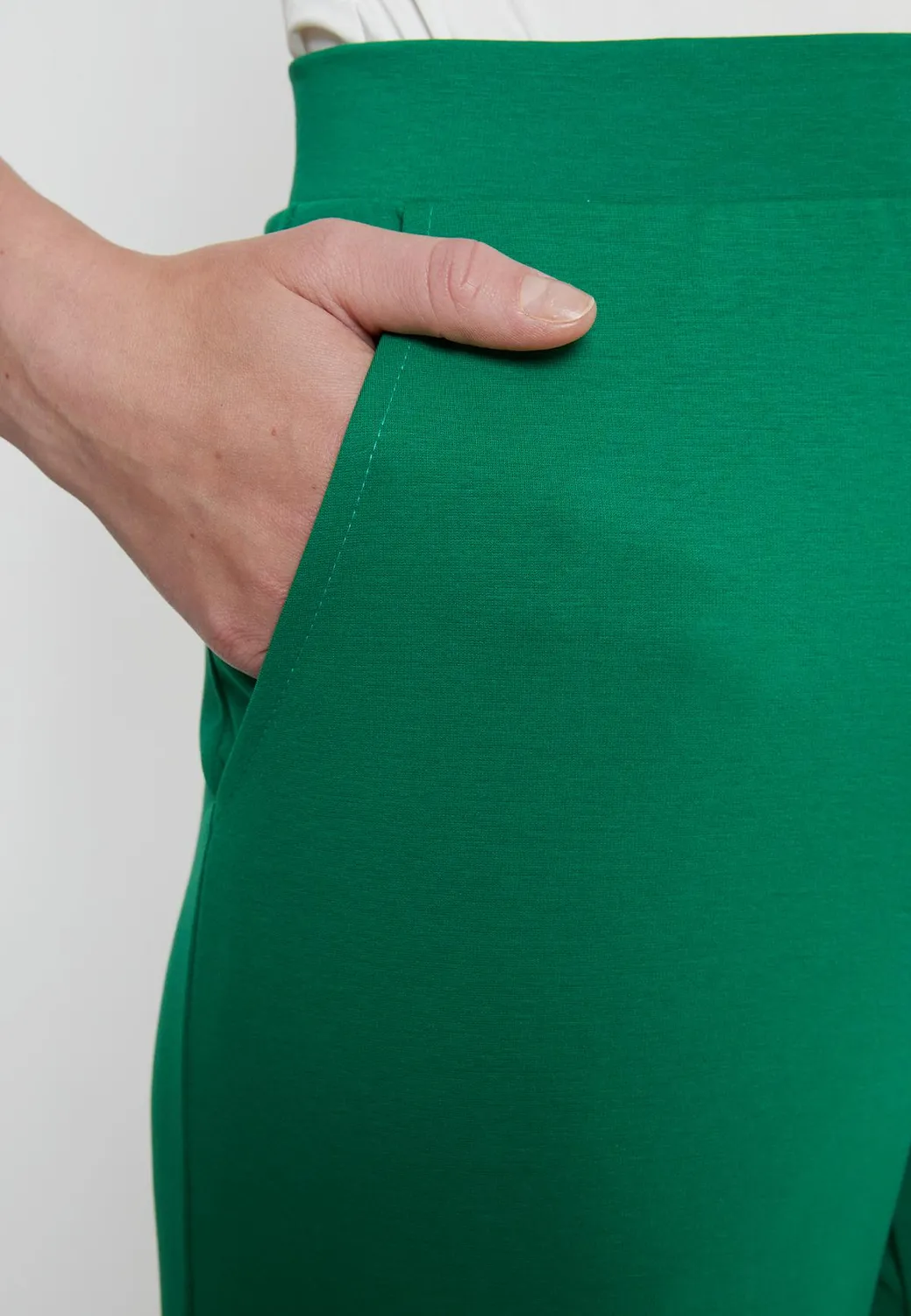 Ana Alcazar Kadowa pantaloni jersey verdi zampa