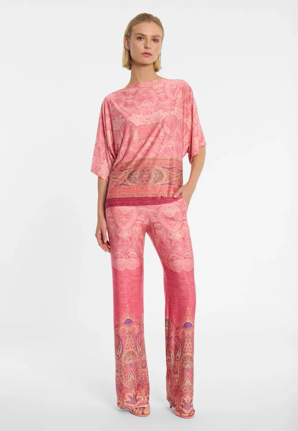 Ana Alcazar Domia pantaloni estivi paisley rosa
