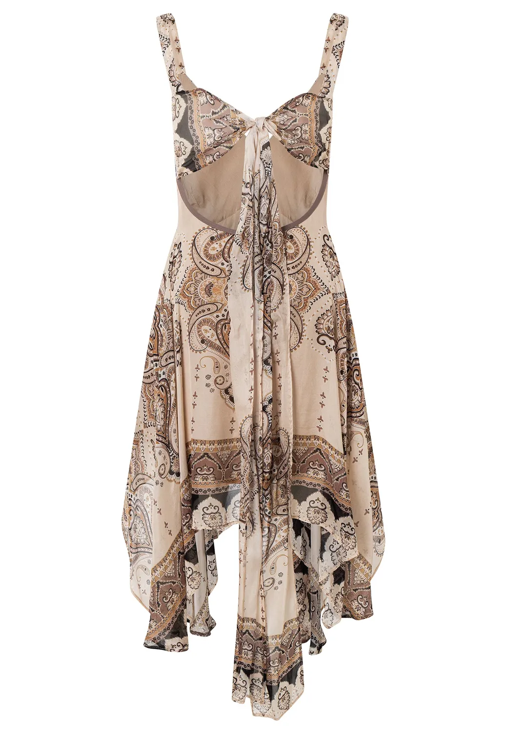 Ana Alcazar Deana abito midi marrone paisley