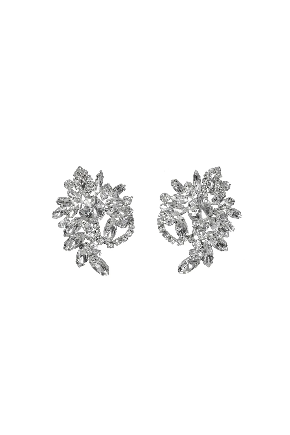 Bella Barnett Rebekka orecchini fiori argento strass