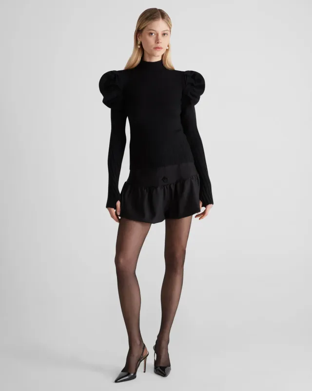Violante Nessi Vittorio Maglione Merino Nero Collo Alto