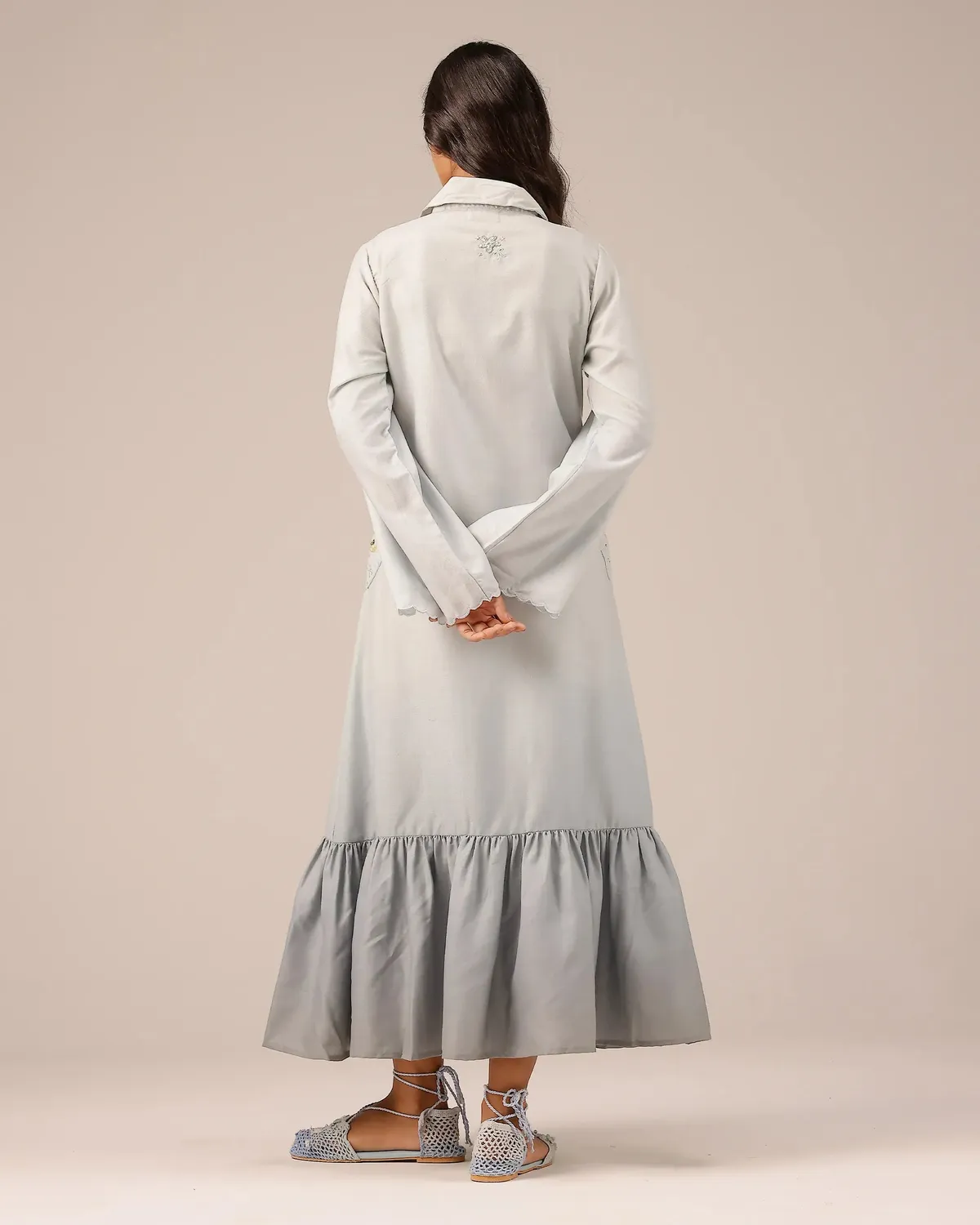 Our Dve Seafoam abito donna grigio lino