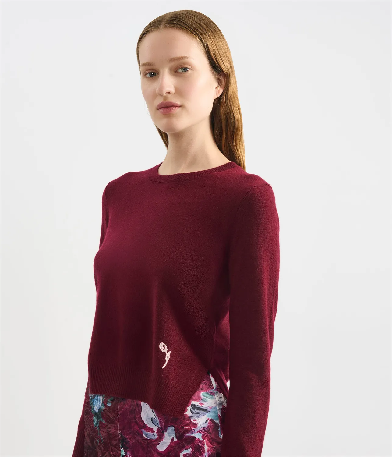 Erdem Cashmere Crew Neck Jumper maglione cashmere ciclamino