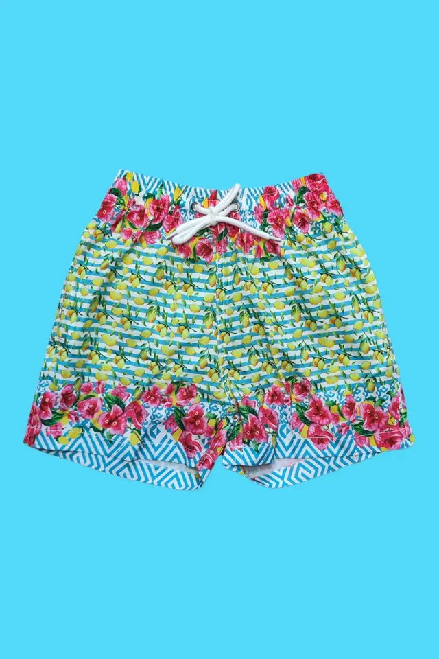 Antica Sartoria DF011 costume boxer bambino turchese agrumi