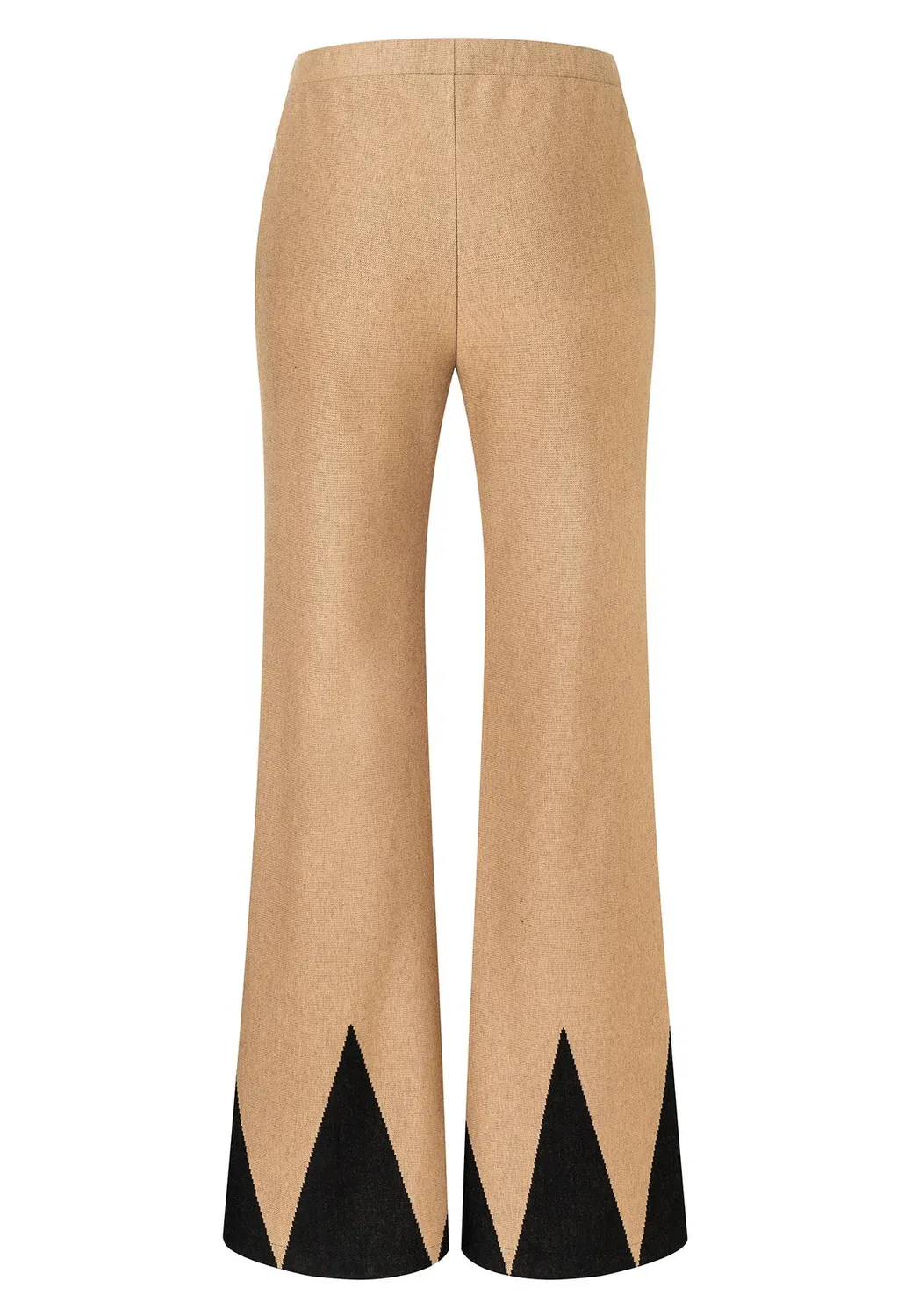 Ana Alcazar Milly pantaloni svasati maglia zigzag nero