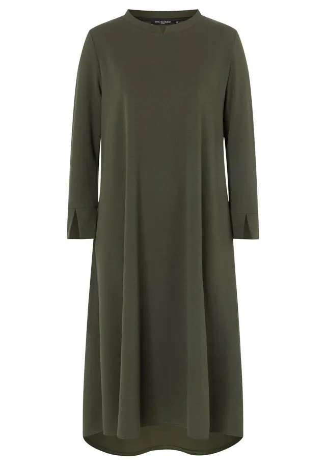 Ana Alcazar Haneka vestito midi kaki svasato