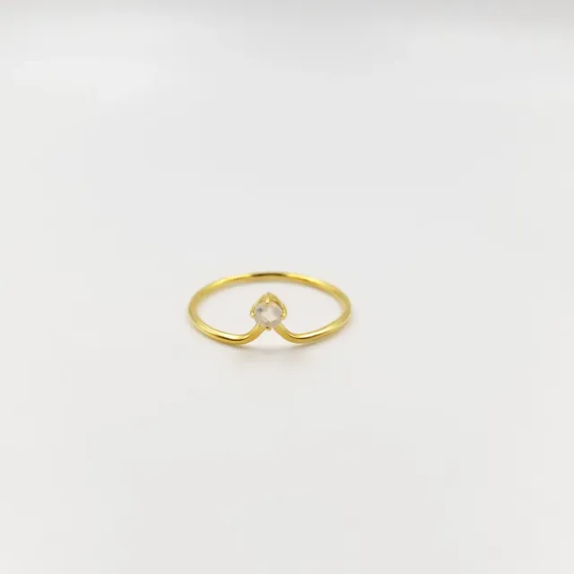 Our Dve Daisy anello moonstone oro 18kt argento