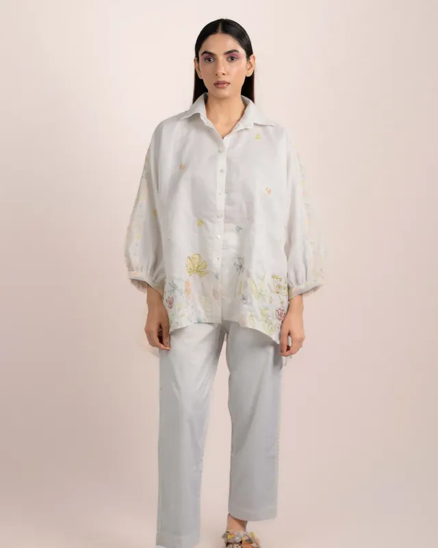 Our Dve Kira camicia organza garden taglia unica