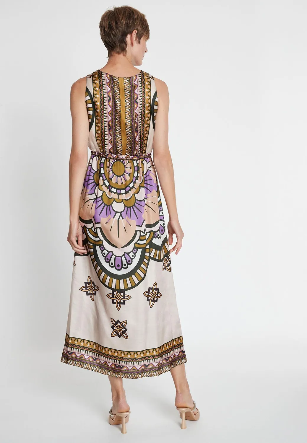 Ana Alcazar Lafory Abito Seta Paisley Lungo