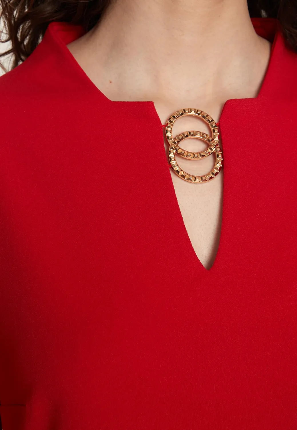 Ana Alcazar Okelly abito rosso linea A