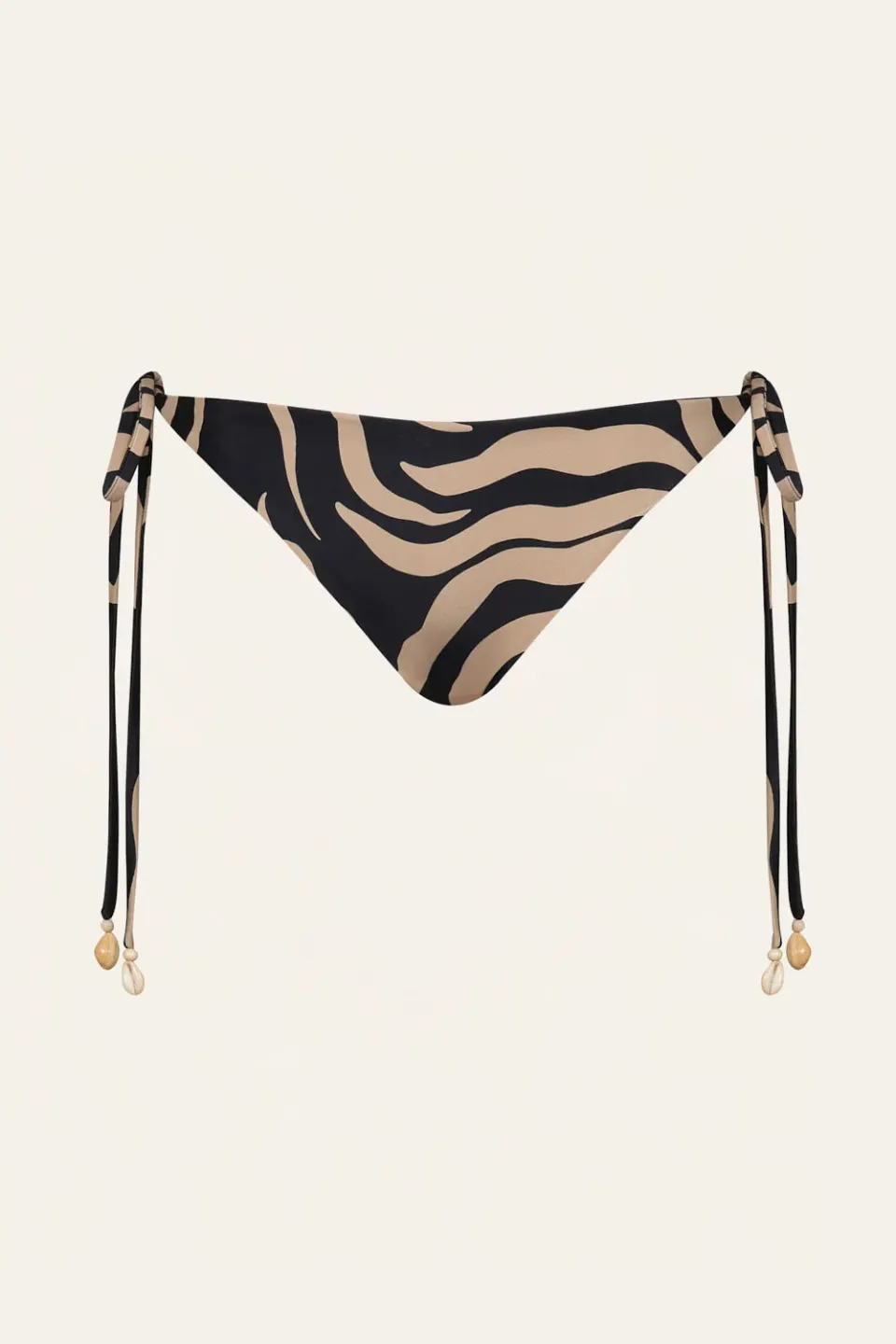 Johanna Ortiz Sagrado slip bikini nero sabbia lacci