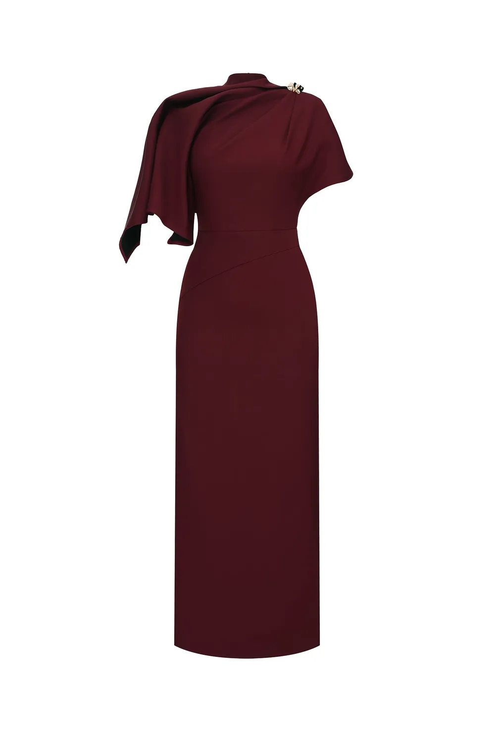 Bella Barnett Ferean abito maxi rosso manica corta