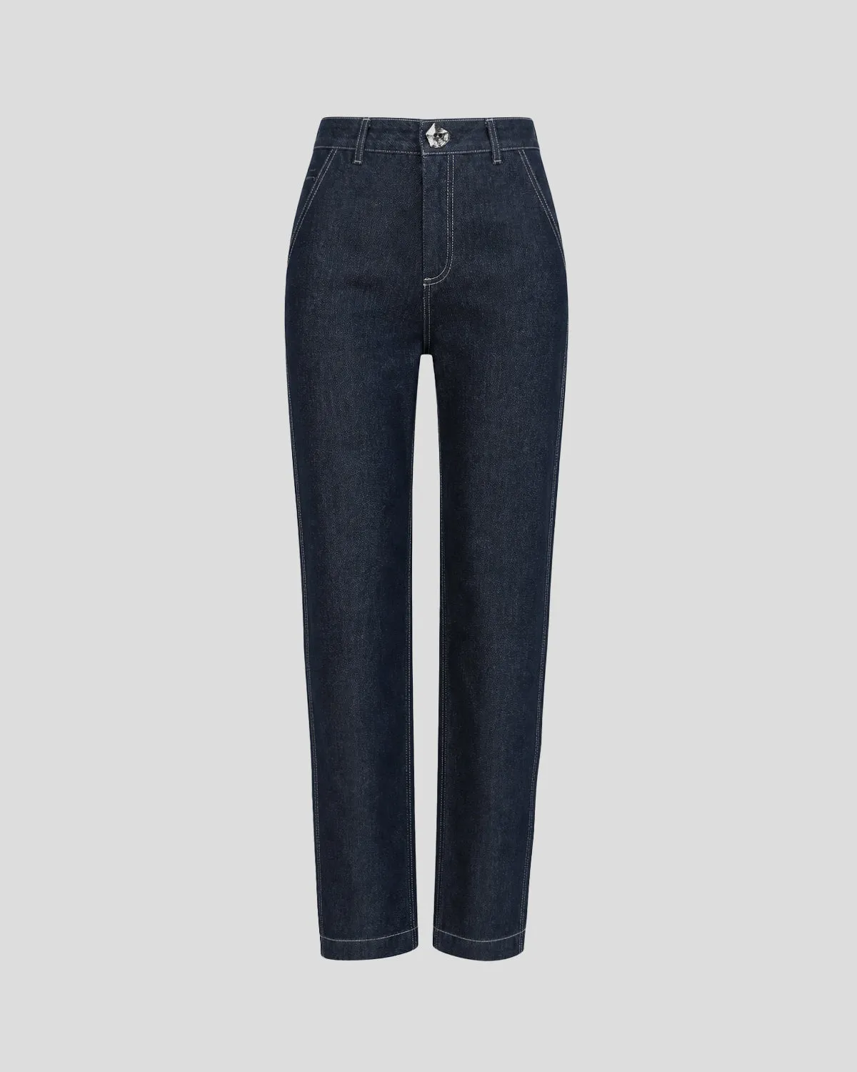 Violante Nessi New York Jeans blu denim organico dritto