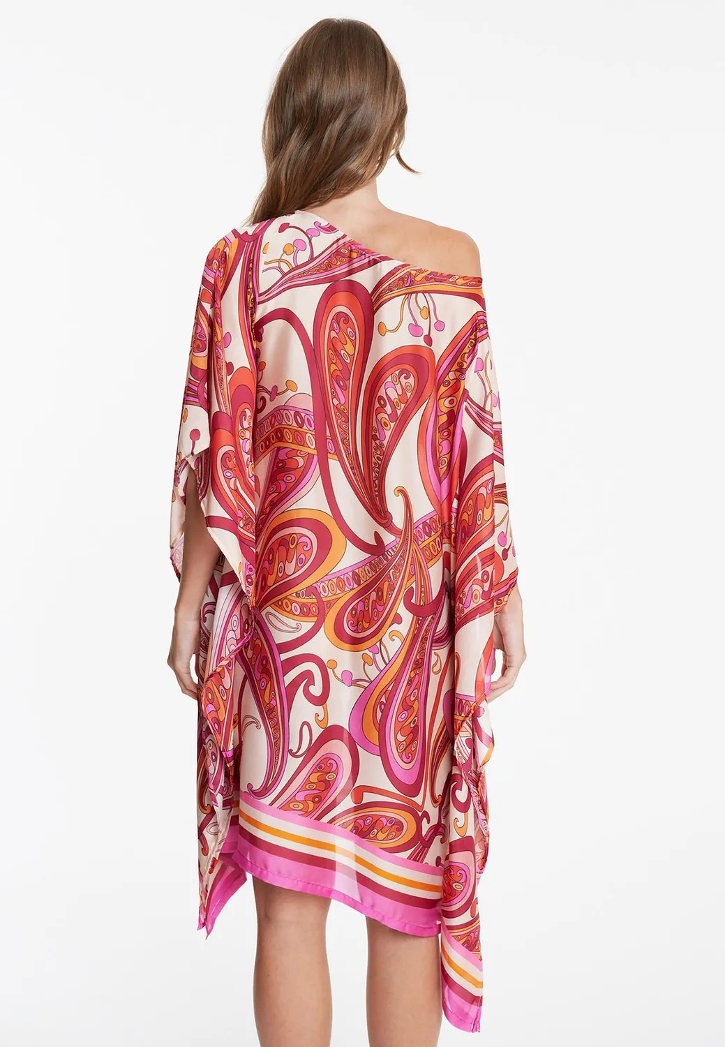 Ana Alcazar Wegas abito caftano chiffon fantasia