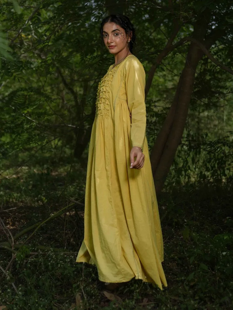 Our Dve Fae Jeremiah Dress abito giallo cotone