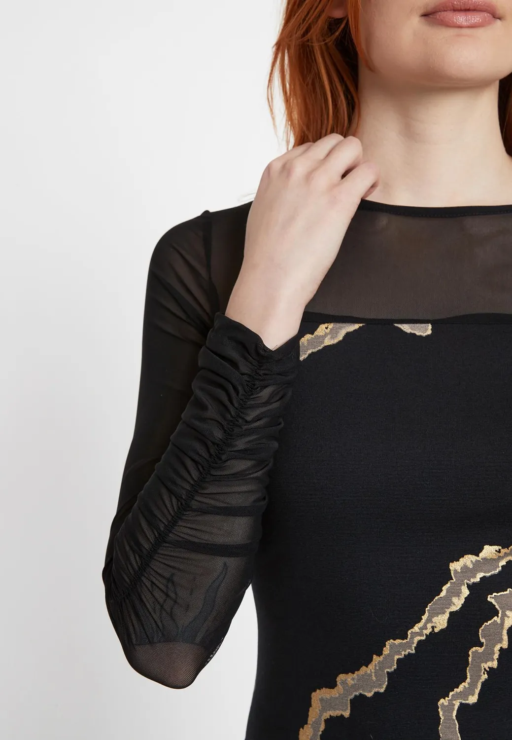 Ana Alcazar Pencil Dress Sannie vestito tubino oro