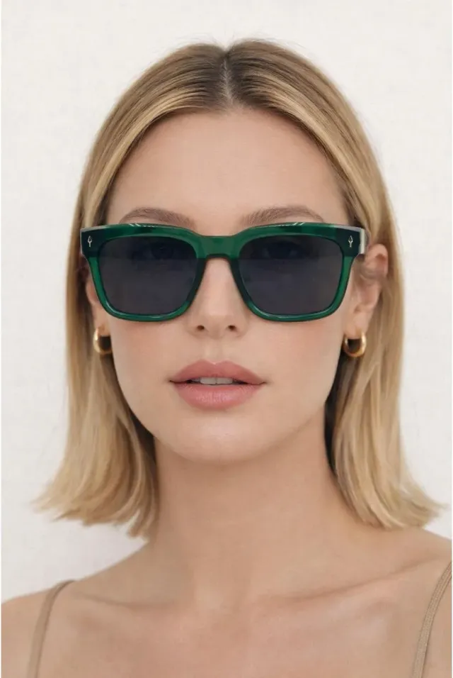 SVNX Square SG2502320 occhiali da sole verde nero UV400