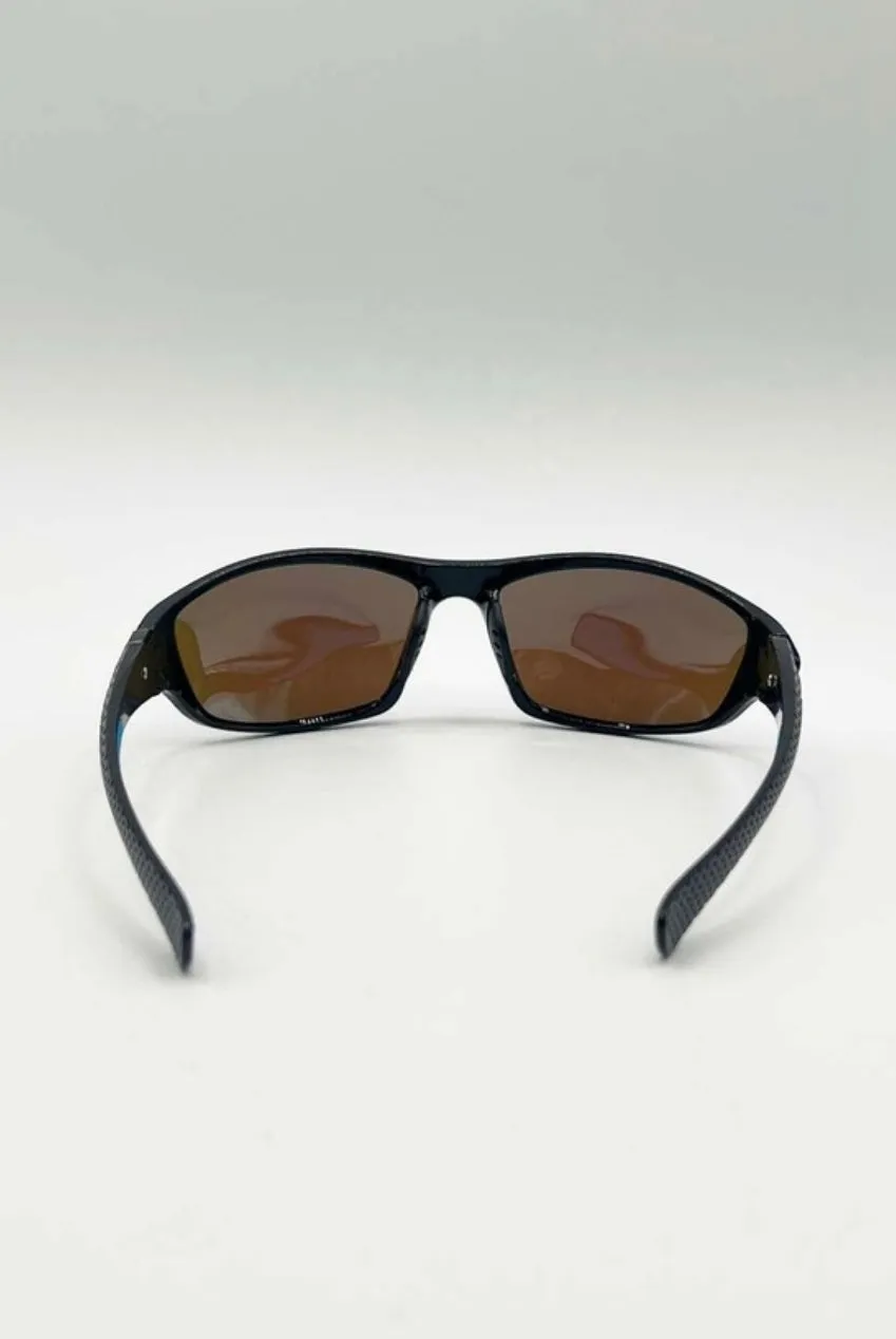 SVNX Outdoor Racer occhiali da sole nero blu UV400