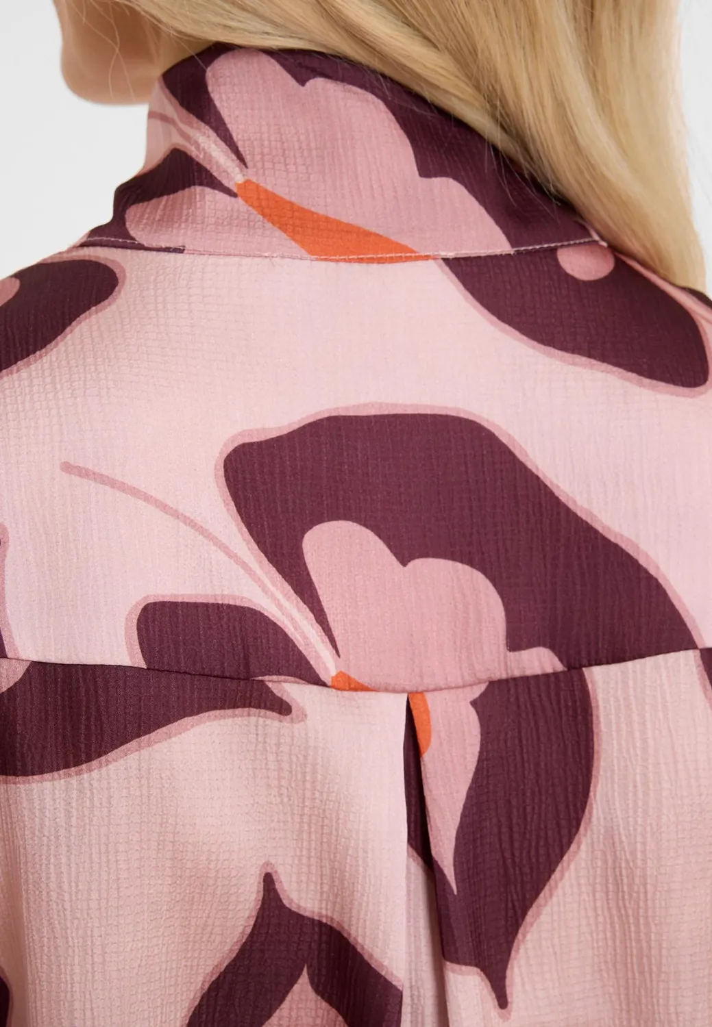 Ana Alcazar Awala camicetta raso rosa con fiocco