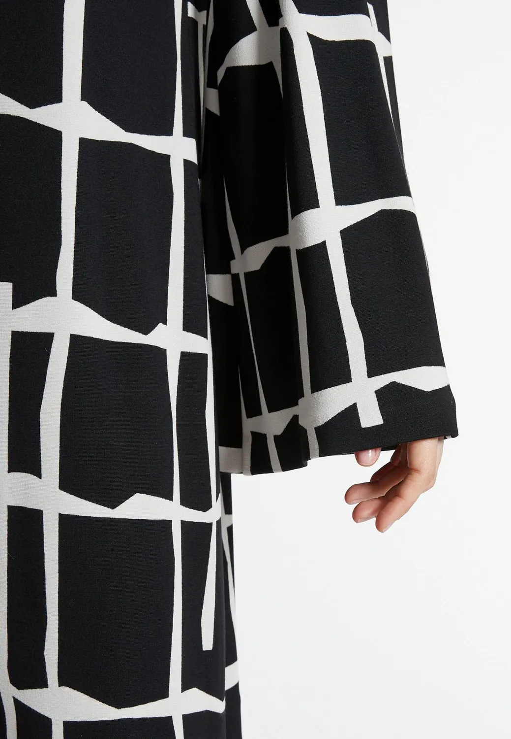 Ana Alcazar Hewali vestito tunica bianco nero