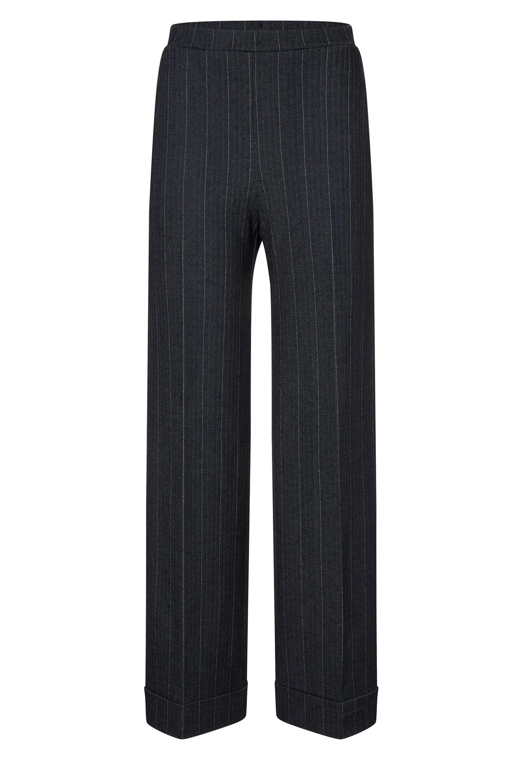 Ana Alcazar Enliroa pantaloni palazzo gessato blu