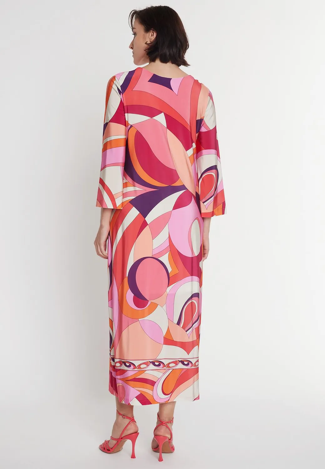Ana Alcazar Pranea vestito caftano maxi fantasia