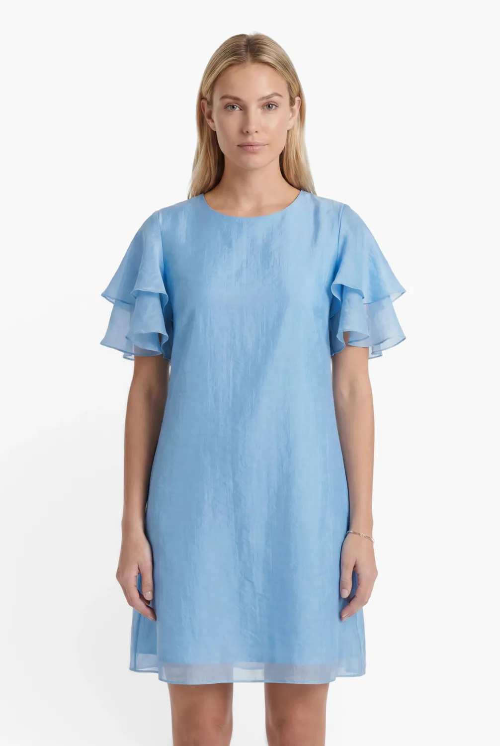 Ana Alcazar Duzia abito balze mini azzurro lyocell