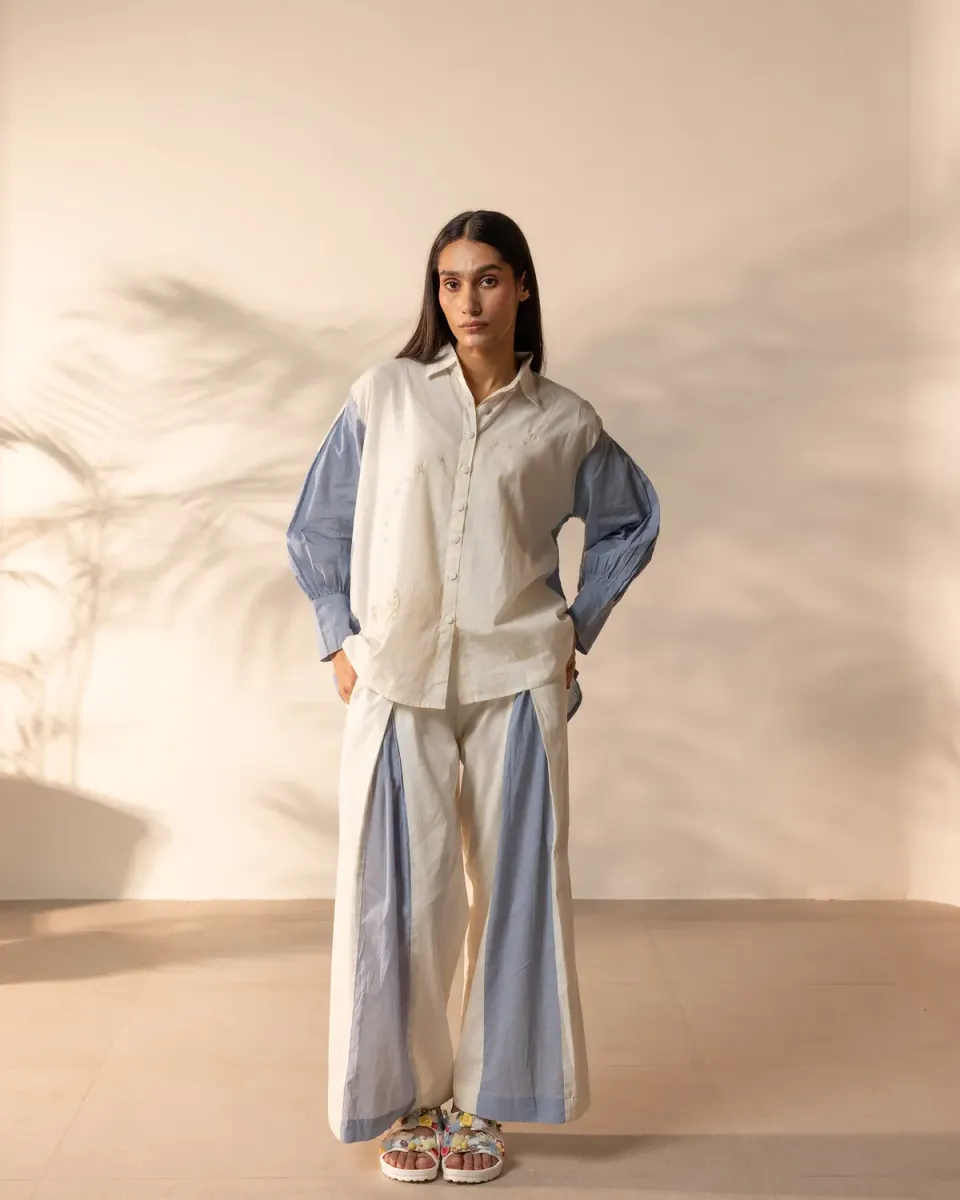Our Dve Breeze Set completo cotone azzurro beige