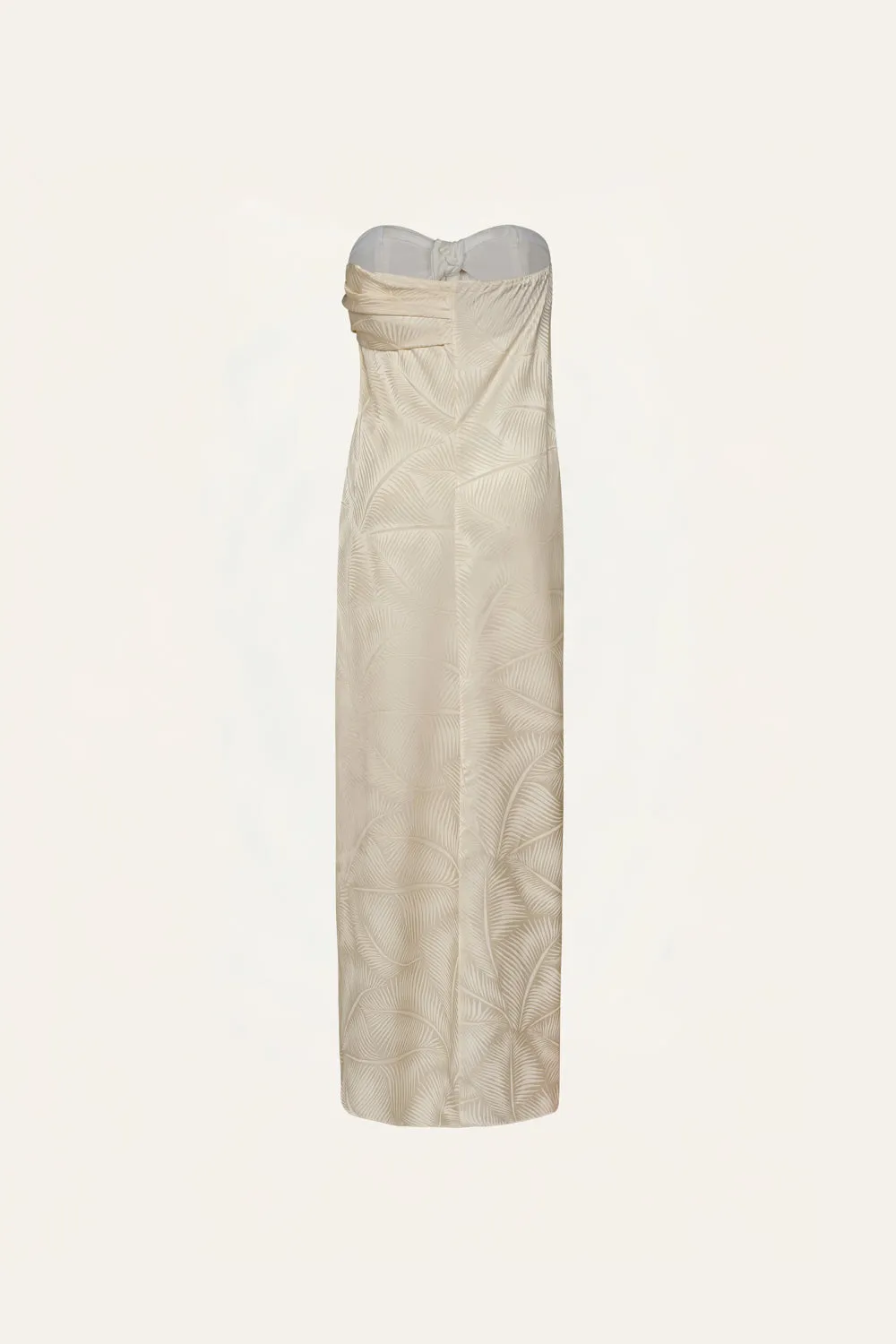 Johanna Ortiz Graceful top monospalla ecru jacquard