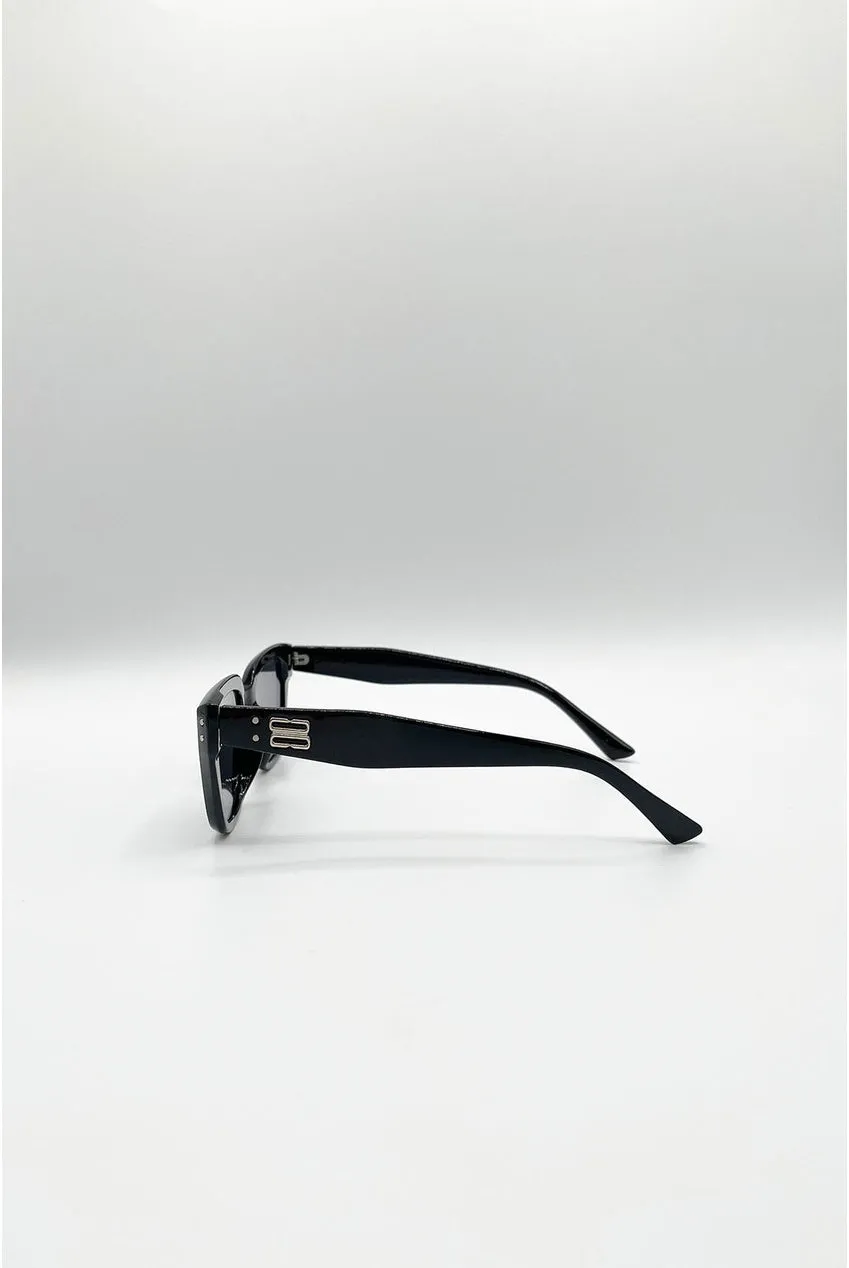 SVNX Square Cat Eye occhiali sole neri montatura quadrata