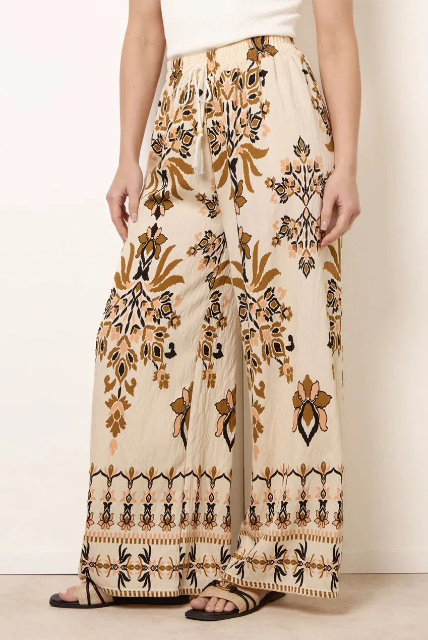 Goddiva Blue Vanilla pantaloni marroni gamba larga S/M