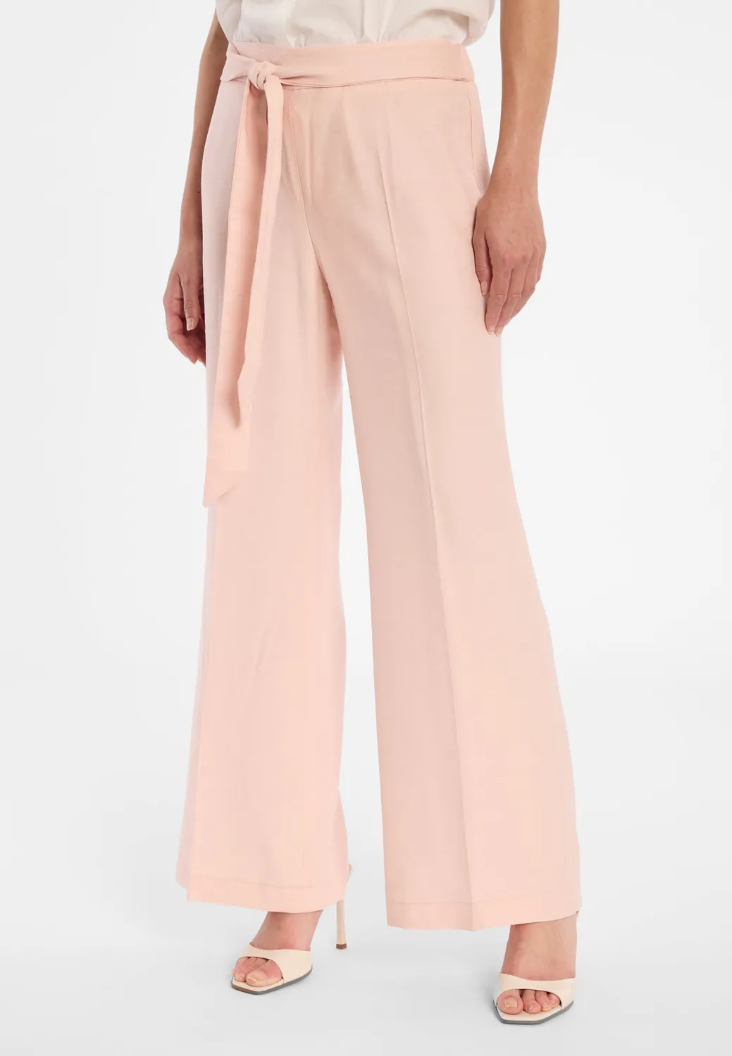 Ana Alcazar Dorli pantaloni rosa cintura annodata