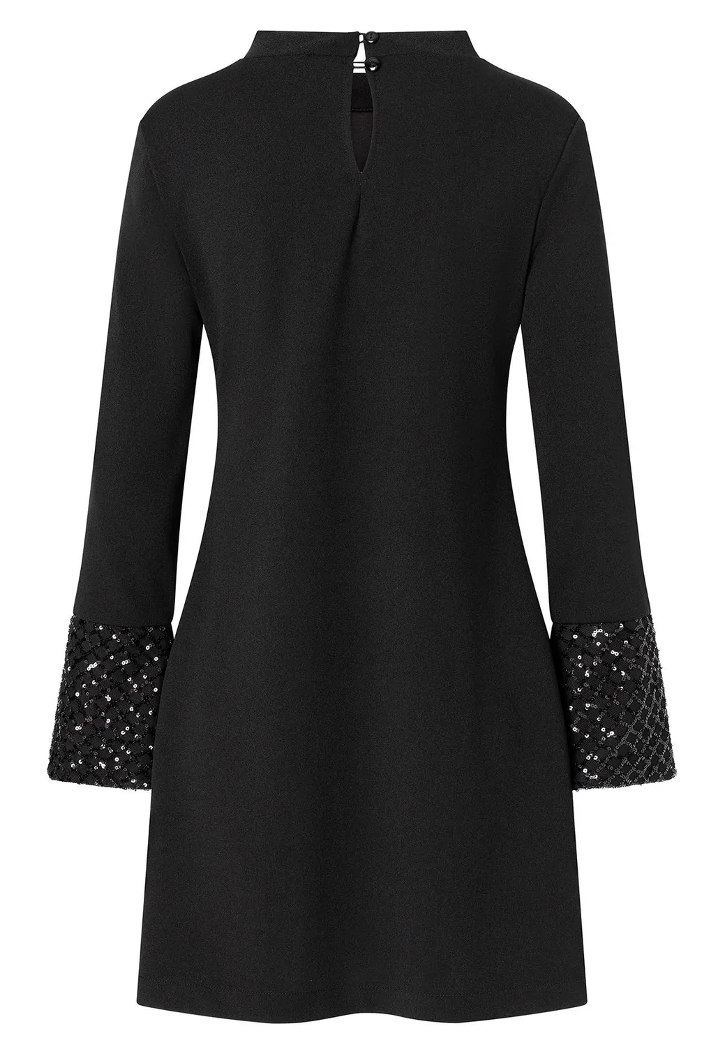Ana Alcazar Odari abito mini nero paillettes
