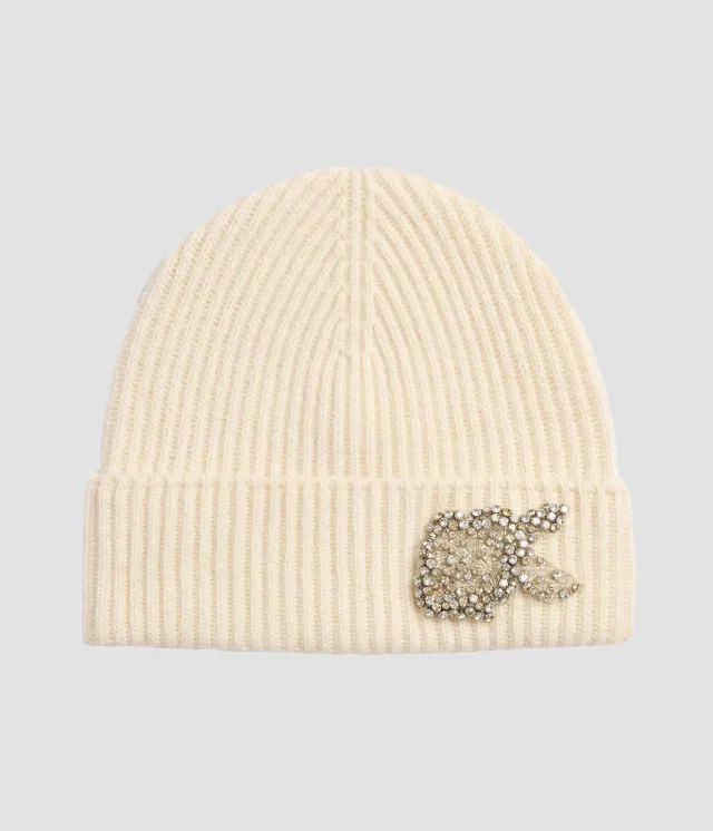 Erdem Knitted Beanie berretto cashmere avorio