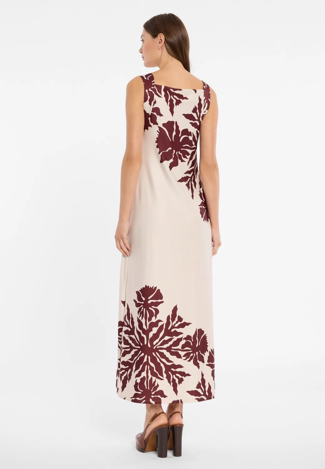 Ana Alcazar Doreyas abito lungo beige fiori estate