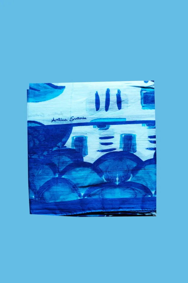 Antica Sartoria DV3016 foulard cotone blu marino