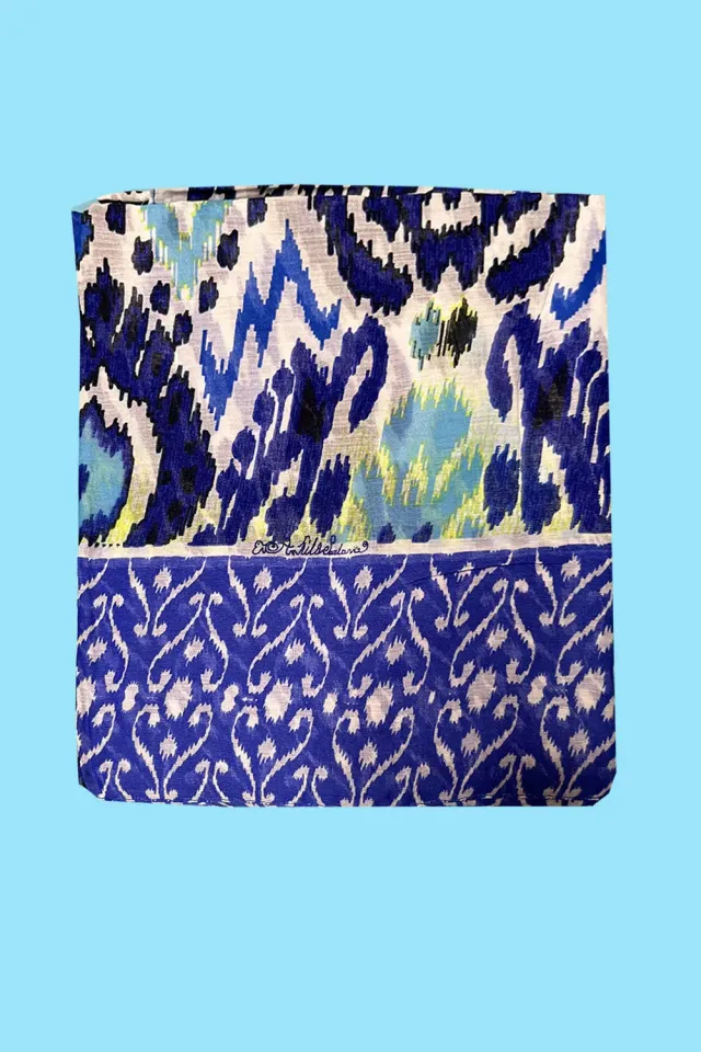 Antica Sartoria DV1744 foulard blu astratto cotone