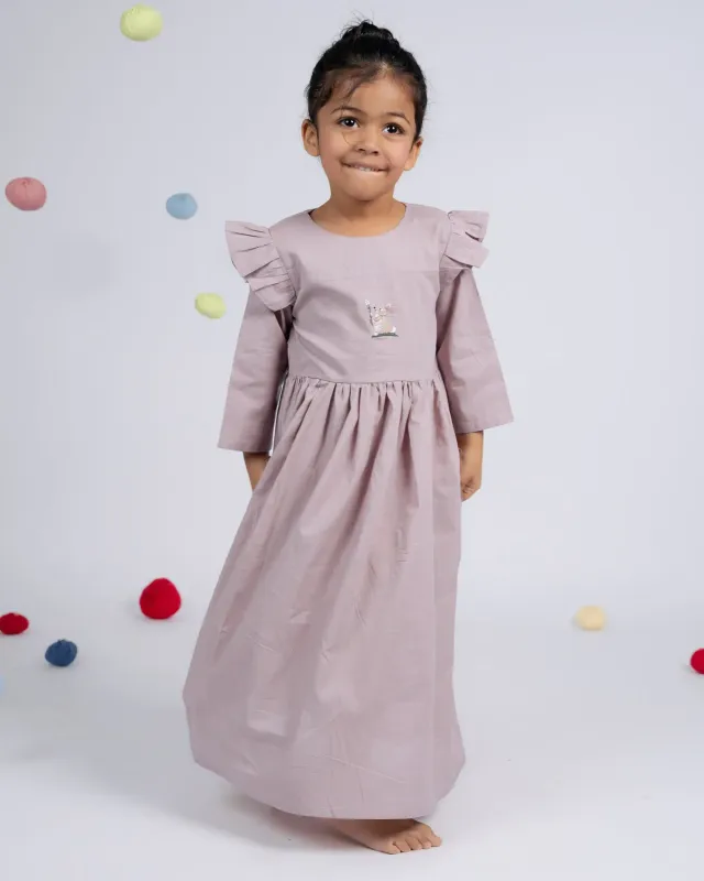 Our Dve Caramel Cloud abito bimba rosa cenere