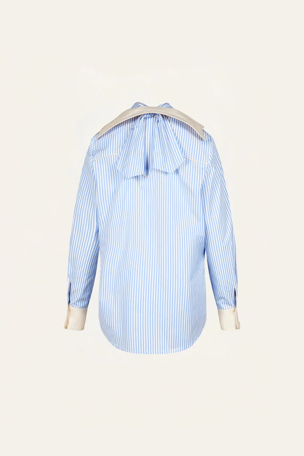 Johanna Ortiz Modern Inner Balance camicia azzurra fiocco
