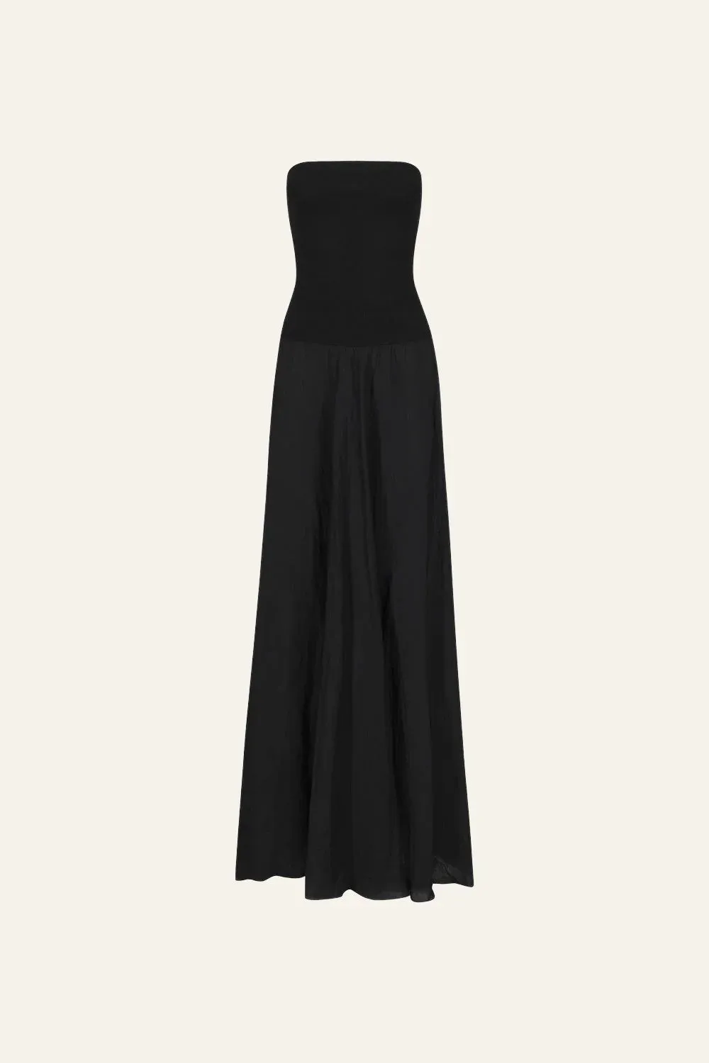 Johanna Ortiz Light And Sound Skirt gonna lino nera