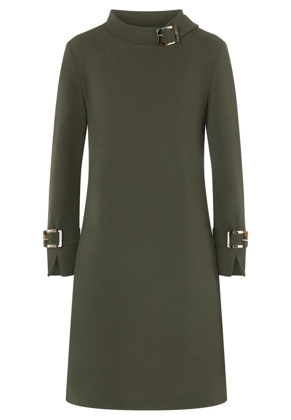 Ana Alcazar Hanena abito svasato kaki anni 60