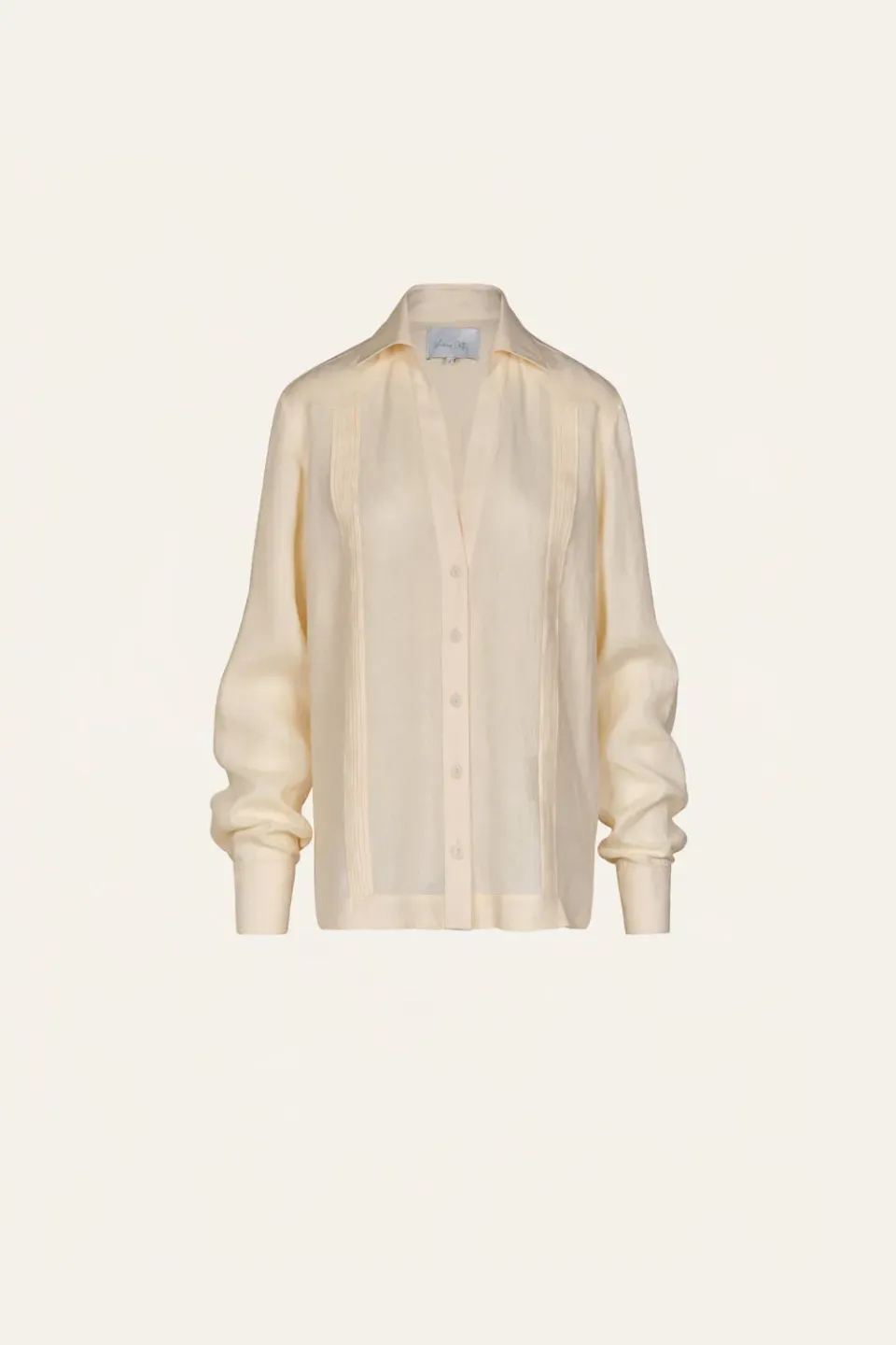 Johanna Ortiz Manly Guayabera camicia lino ecru