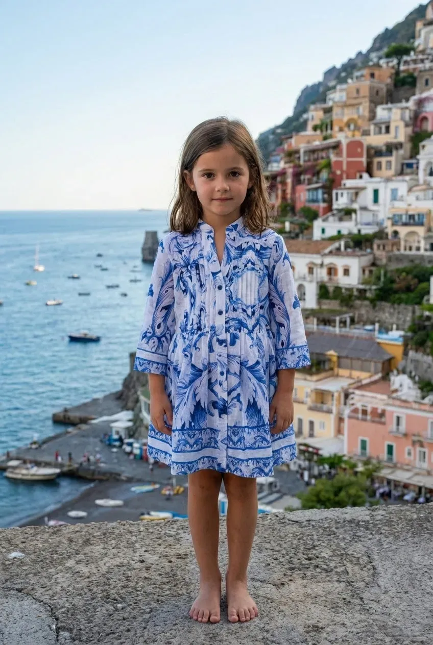 Antica Sartoria FV049 abito bimba cotone bianco